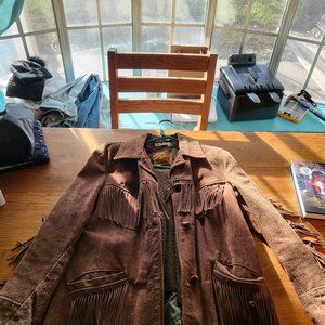 70s' vintage western jacket from Sears, size  medium,  dark brown